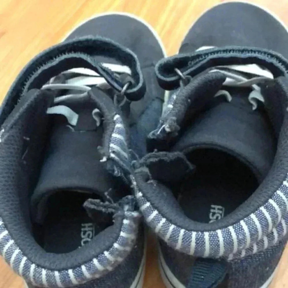 Oshkosh B'gosh High Top Gray Stripe Toddler 12 - Picture 3 of 6